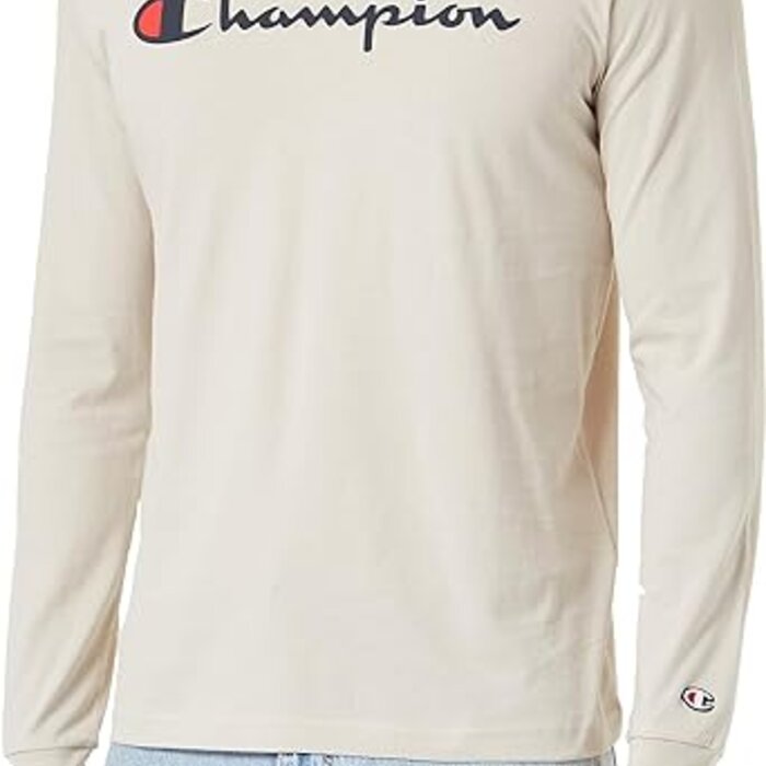 Tričko CHAMPION krémové crewneck long sleeve t shirt 219207 ES057 SVL