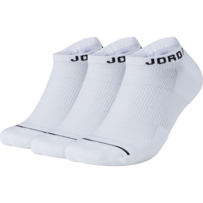 Ponožky JORDAN biele 3 páry JORDAN JUMPMAN NO SHOW QTR SX5546 100