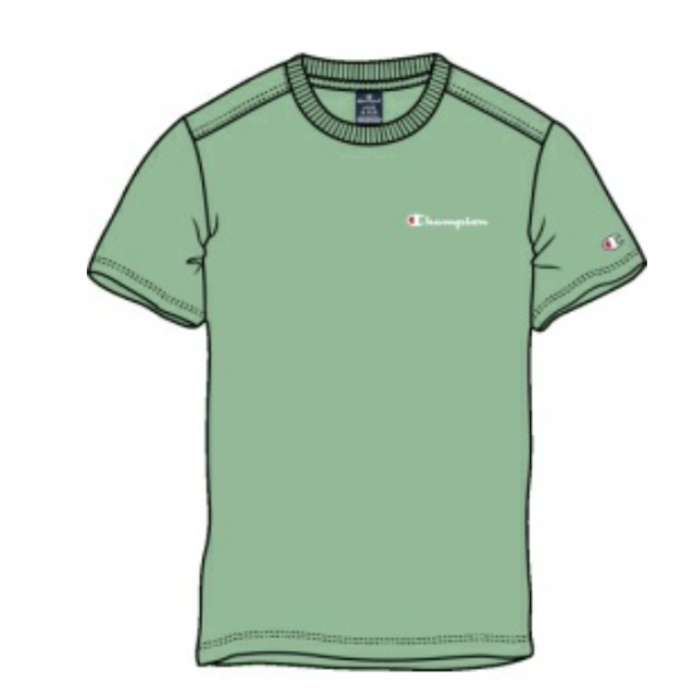 Tričko CHAMPION zelené Crewneck T Shirt 219214 GS107 QGRE