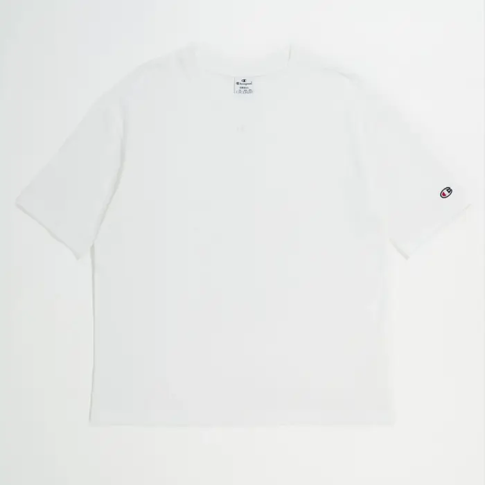 Tričko CHAMPION biele Crewneck T Shirt 117146 WW001 WHT