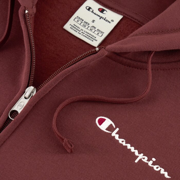 Mikina CHAMPION hnedá Full Zip Hooded Sweatshirt 117531 MS524 HCH