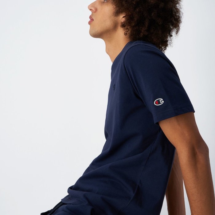 Tričko CHAMPION modrá Crewneck T Shirt 218496 BS538 NVB