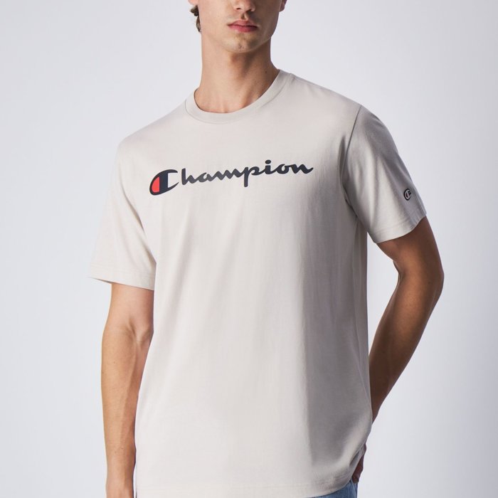 Tričko CHAMPION krémové Crewneck T Shirt 219206 ES057 SVL