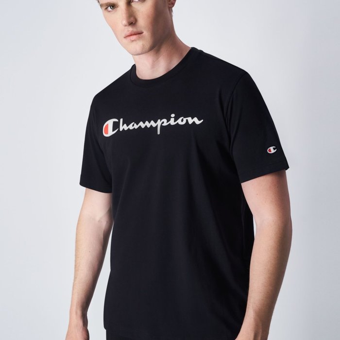 Tričko CHAMPION čierne Crewneck T Shirt 219206 KK001 NBK