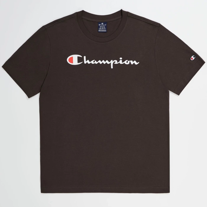Tričko CHAMPION hnedé Crewneck T Shirt 219206 MS548 JAVA