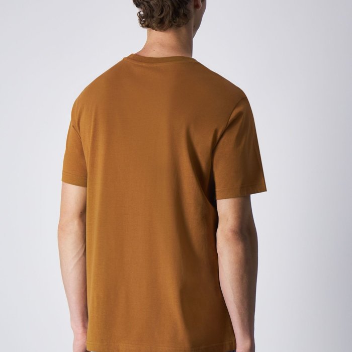 Tričko CHAMPION hnedé Crewneck T Shirt 219214 MS531 RUE