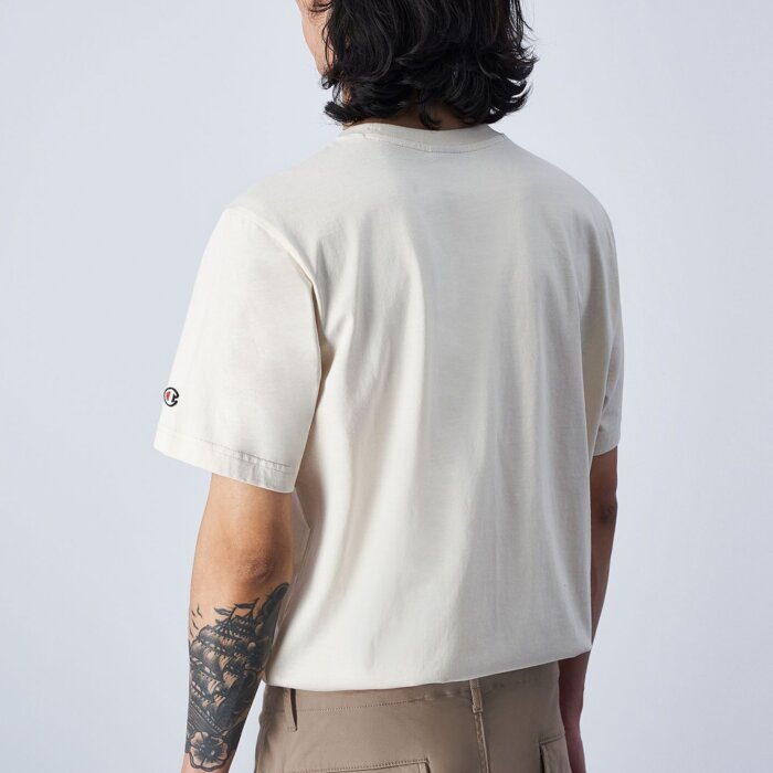 Tričko CHAMPION krémové Crewneck T Shirt 219874 YS137 WGY